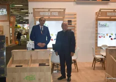 On the left is FayedEx Chairman Assistant Walid Abdullah, on the right is Chairman Hamdy Fayed. They export grapes and stonefruit from Egypt, one of their main markets is the United Kingdom.